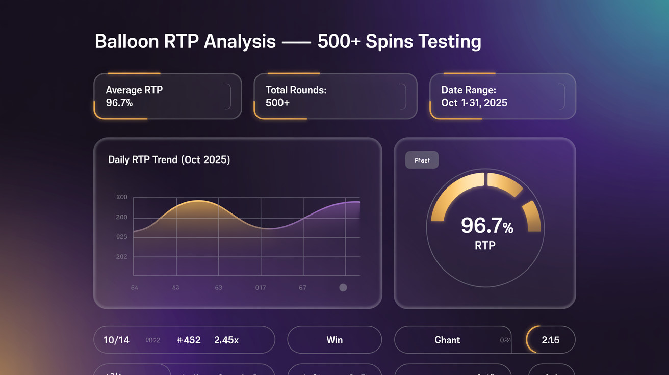 RTP statistics dashboard with 96-98% return rate